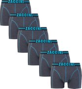 Zaccini 6-pack boxershorts - grey aqua