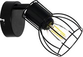QAZQA botu - Moderne Plafondlamp en wandlamp voor binnen - 1 lichts - D 18 cm - Zwart - Woonkamer | Slaapkamer | Keuken