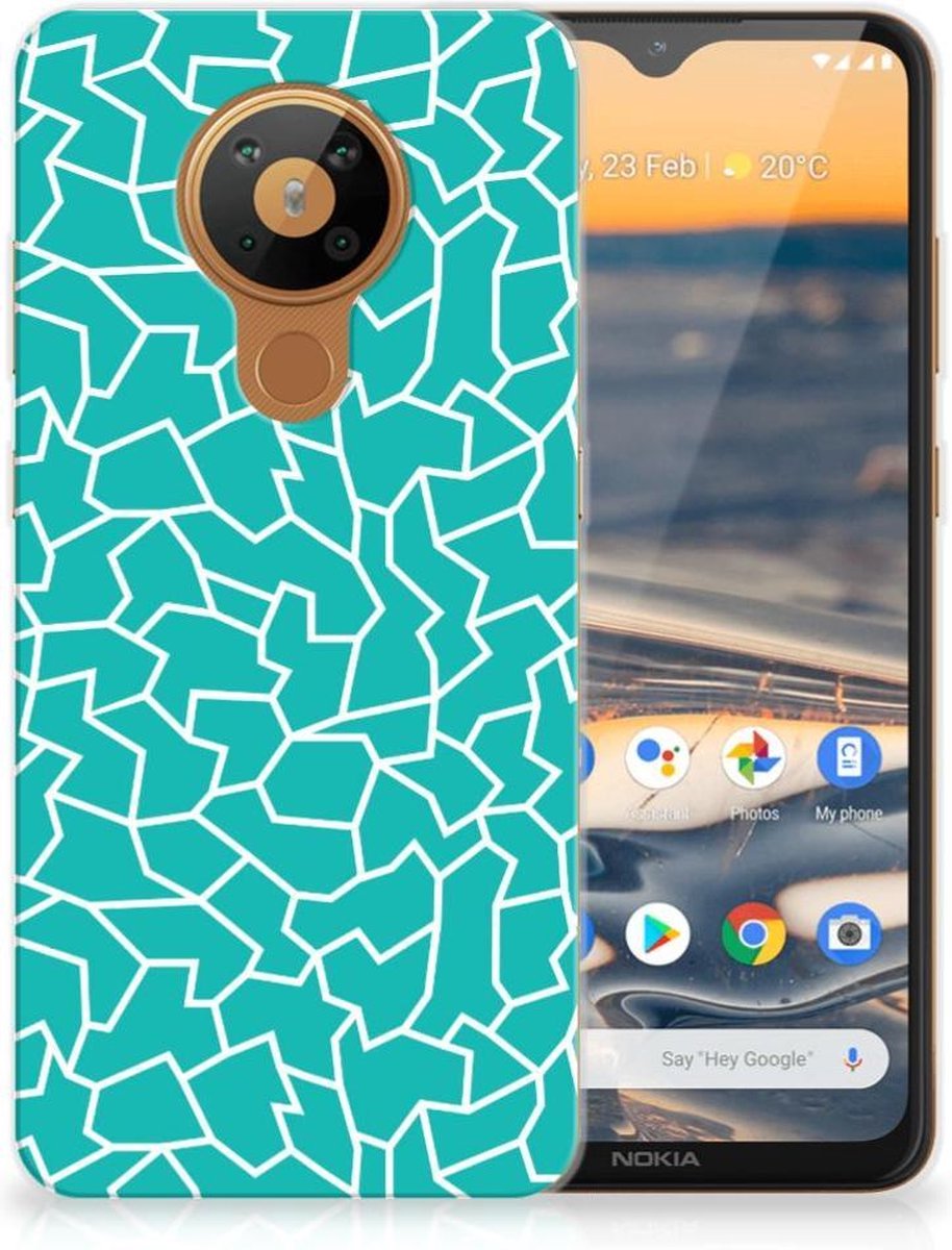 Nokia 5.3 Hoesje maken Cracks Blue