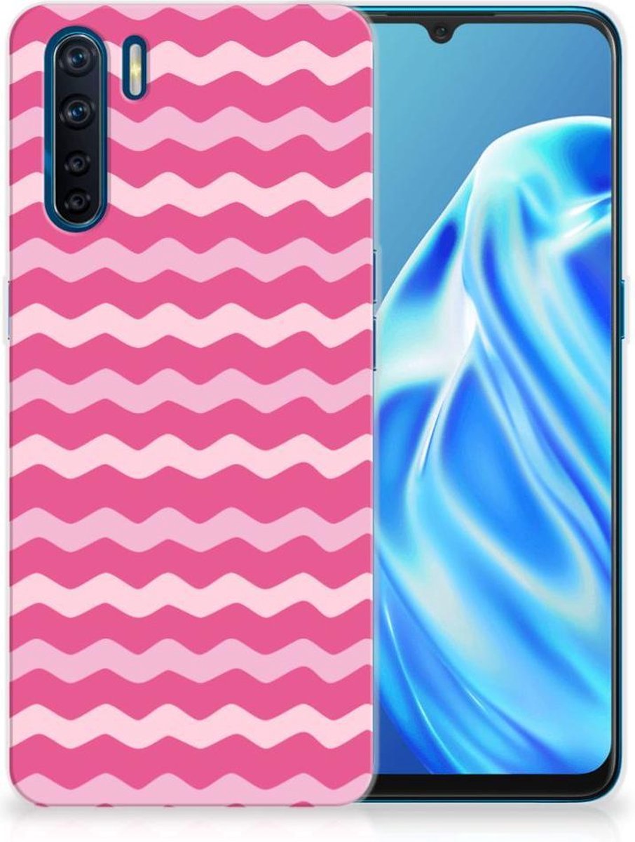 OPPO A91 TPU bumper Waves Pink