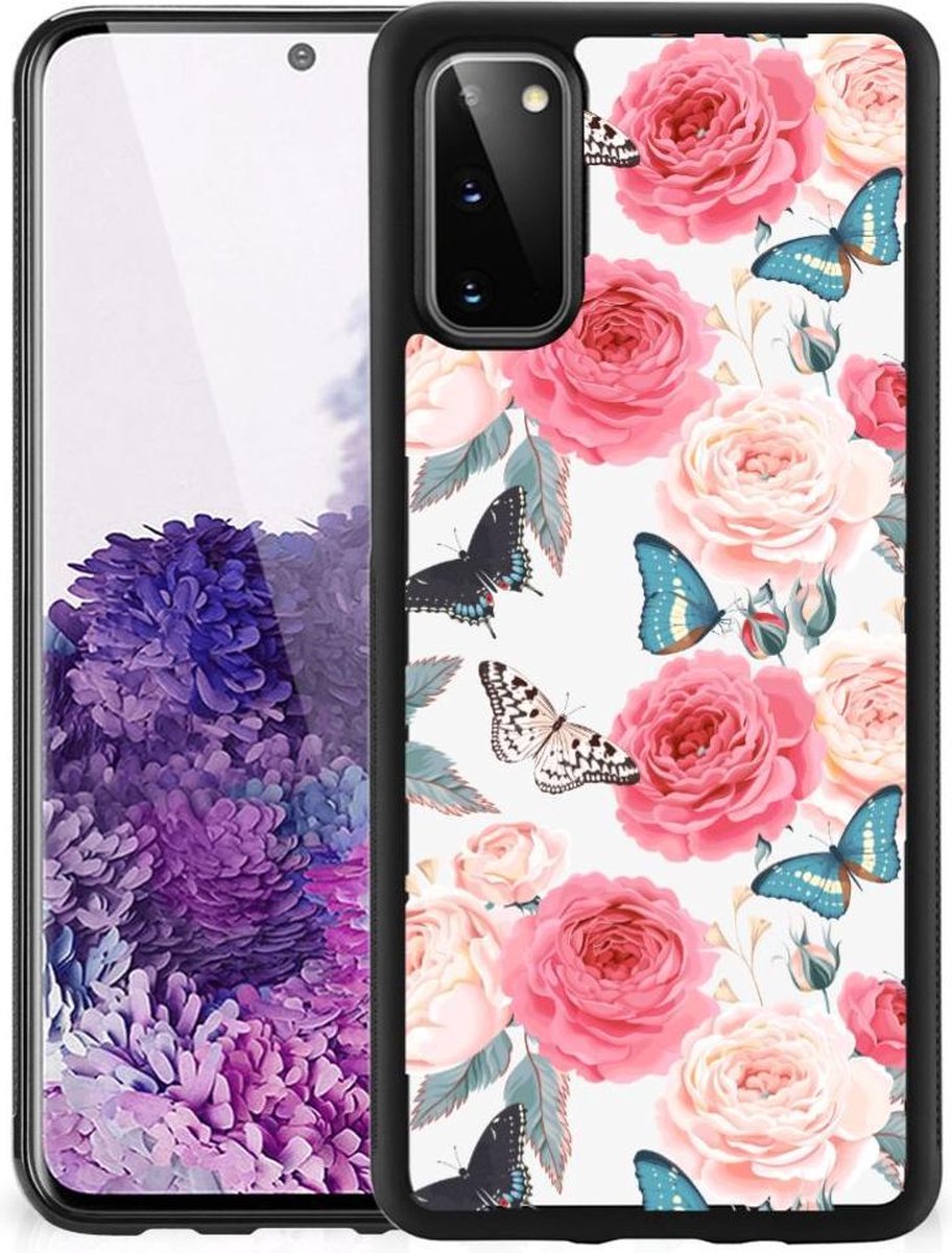 Samsung Galaxy S20 Skin Case Butterfly Roses