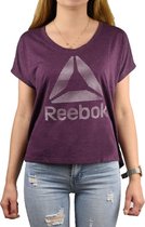 Reebok BO Tee B45073, Vrouwen, Paars, T-shirt maat: S