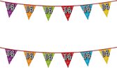 2x stuks vlaggenlijnen met glitters 14 jaar thema feestartikelen - Verjaardag versieringen - 8 meter - Plastic
