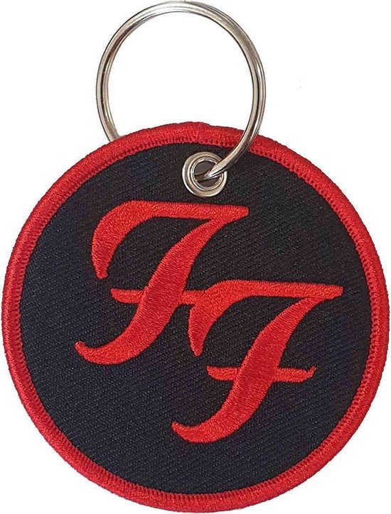 Foo Fighters - Circle Logo Sleutelhanger - Zwart/Rood