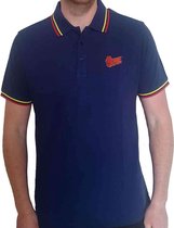 David Bowie Polo shirt -XL- Flash Logo Blauw