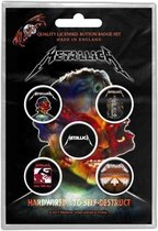 Metallica - Hardwired To Self-Destruct Badge/button - Set van 5 - Multicolours