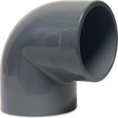 Mega Knie 90° PVC-U 110 mm lijmmof 16bar grijs
