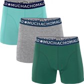 Muchachomalo - Heren - 3-Pack Solid Boxershorts - Grijs - L