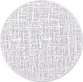 8x Ronde placemats glanzend wit 38 cm - Zeller - Keukenbenodigdheden - Tafeldecoratie - Borden onderleggers van kunststof
