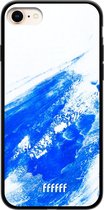 iPhone 7 Hoesje TPU Case - Blue Brush Stroke #ffffff