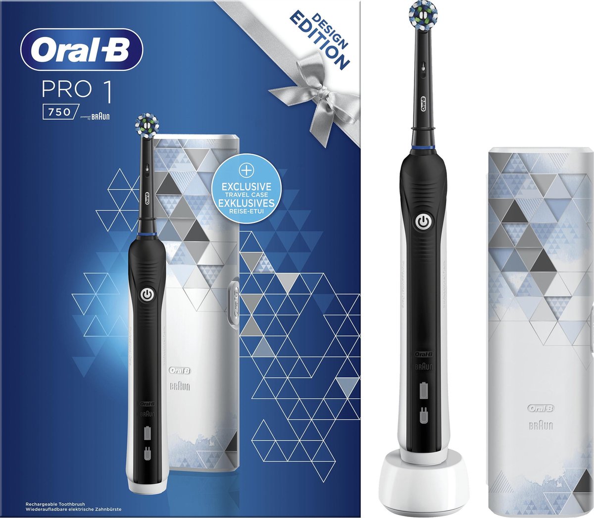Oral-B PRO 1 - 750 - Elektrische Tandenborstel - Inclusief Reisetui - Braun