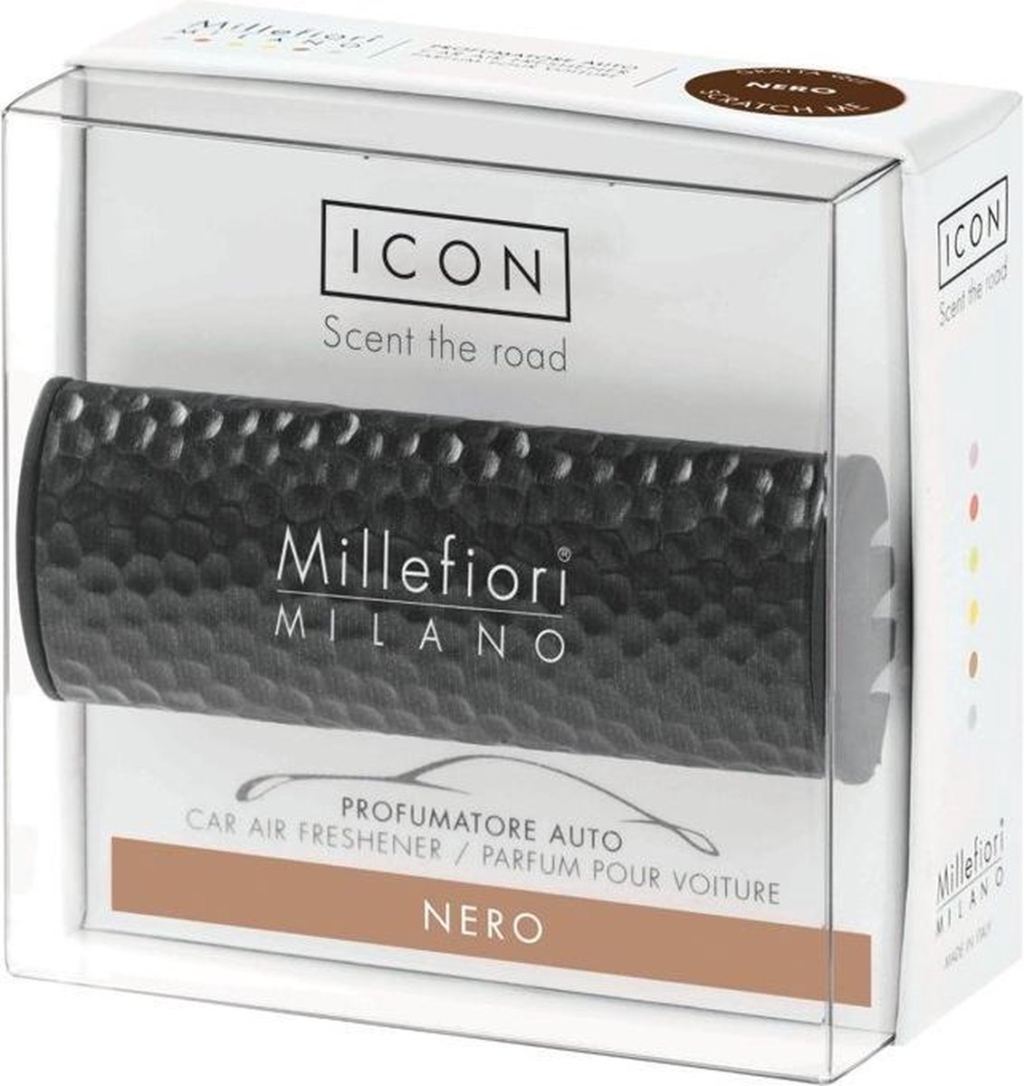 Millefiori Milano Auto parfum Nero (Metal Shades) - millefiori