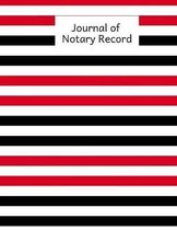 Journal of Notary Record: Notary Journal- Public Notary Logbook -Large Entries - Notary Receipt Book