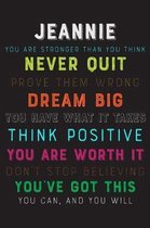 Jeannie You Are Stronger Than You Think Never Quit Prove Them Wrong Dream Big You Have What It Takes Think Positive You Are Worth It Dont Stop Believi