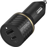 Otterbox Dual USB / USB-C Autolader 30W - Zwart