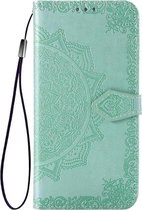 Bloem groen agenda book case hoesje Oppo A52/A72