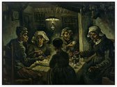 De aardappeleters, Vincent van Gogh - Foto op Akoestisch paneel - 80 x 60 cm