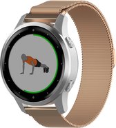 Milanees Smartwatch bandje - Geschikt voor  Garmin Vivoactive 4s Milanese band - 40mm - rosé goud - Horlogeband / Polsband / Armband