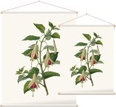 Bellenplant Aquarel (Fuchsia) - Foto op Textielposter - 120 x 160 cm