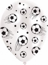 18x stuks Voetbal thema ballonnen - Kinder feestje/verjaardag feestartikelen en versiering