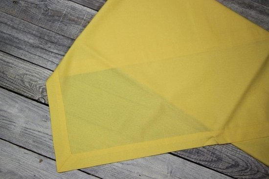 Van hen zuurgraad vrijheid Tafelloper geel, jacquard, 50x100 cm, vuil afstotend | bol.com