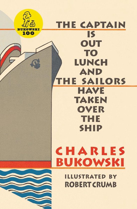 Boekomslag met de titel 'The Captain is Out to Lunch' en een illustratie van een cruiseschip.