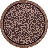 Tapis Petit Round Rug Vloerkleed 120 x 120 cm Leopard