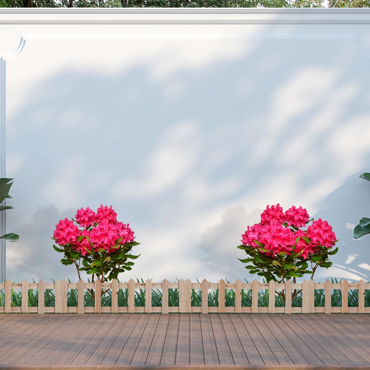 Clôture de jardin en fonte au design vintage avec piquet de terre simple - HxL : 27x27
