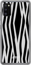 Samsung Galaxy A41 Hoesje Transparant TPU Case - Zebra Print #ffffff
