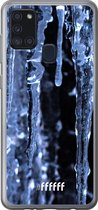 Samsung Galaxy A21s Hoesje Transparant TPU Case - Icicles #ffffff