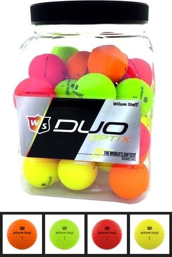 Vooruitzien sensatie Beurs Wilson Staff DUO Soft+ Optix Jar 2020 Golfballen - 36 stuks - Gekleurd |  bol.com