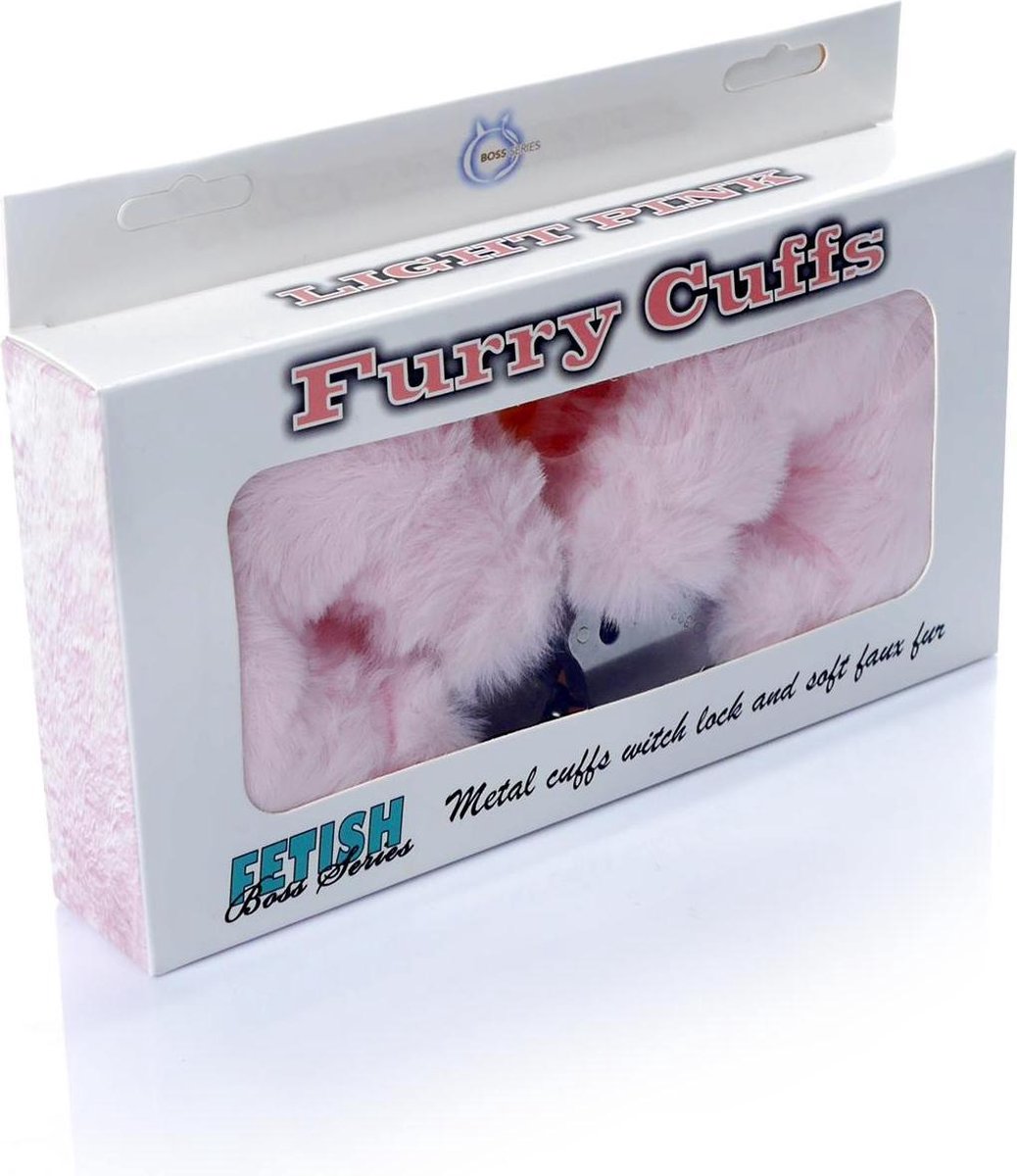 Goedkoopste Fetish Boss Series - Handboeien - Sexhandboeien - Politiehandboeien - SM - Furry Cuffs - Zacht - Harig - Bondage - Licht roze