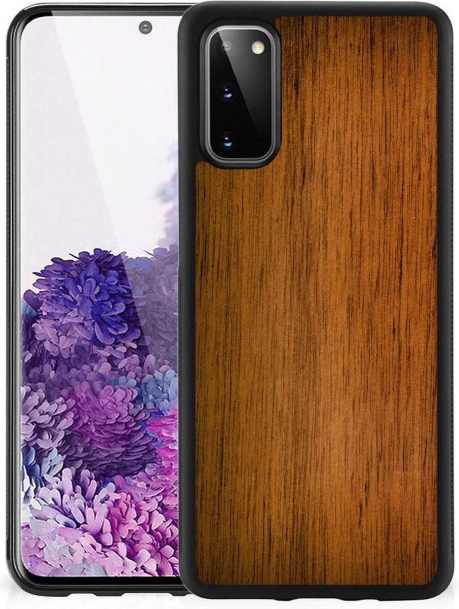 Samsung Galaxy S20 Grip Case Donker Hout