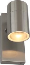 Olucia Gerjo - Buiten wandlamp met schemersensor - Zilvergrijs - GU10