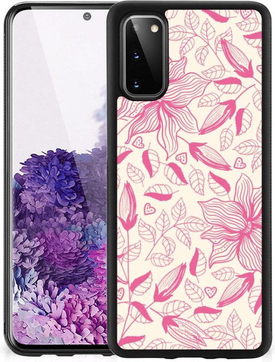 Samsung Galaxy S20 Skin Case Pink Flowers