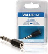 Valueline VLAB23930B Audio-adapter 6,35 mm Male - 3,5 mm Female Zwart