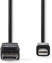 Nedis Mini DisplayPort-Kabel | DisplayPort 1.2 | Mini-DisplayPort Male | DisplayPort Male | 21.6 Gbps | Vernikkeld | 3.00 m | Rond | PVC | Zwart | Polybag