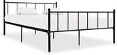 vidaXL Bedframe metaal zwart 180x200 cm