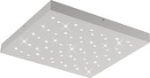 LED Plafondlamp - Plafondverlichting - Trion Tarza - 22W - Aanpasbare Kleur - Vierkant - Mat Wit - Aluminium