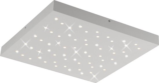 LED Plafondlamp - Plafondverlichting - Trion Tarza - 22W - Aanpasbare Kleur - Afstandsbediening - Dimbaar - Vierkant - Mat Wit - Aluminium