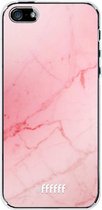iPhone SE (2016) Hoesje Transparant TPU Case - Coral Marble #ffffff