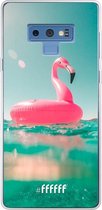 Samsung Galaxy Note 9 Hoesje Transparant TPU Case - Flamingo Floaty #ffffff