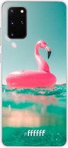 Samsung Galaxy S20+ Hoesje Transparant TPU Case - Flamingo Floaty #ffffff