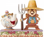 Disney beeldje - Traditions collectie - Workin Round the Clock - Mrs. Potts & Cogsworth - Beauty & the Beast / Belle & het Beest