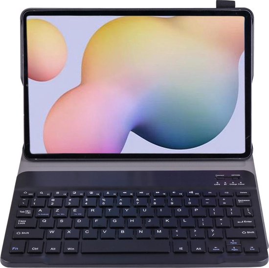 Vergelijken Uitgaan van mixer AZERTY Premium Bluetooth Keyboard Cover voor Samsung Galaxy Tab S7 - zwart  | bol.com