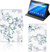 Foto Hoesje Lenovo Tab E10 Tablet Hoes met Magneetsluiting Personaliseren Blossom White