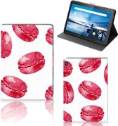 Bookcase Hoesje Lenovo Tablet M10 Tablet Hoes met Standaard Pink Macarons