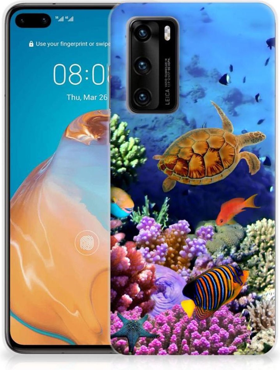 Huawei P40 TPU Hoesje Vissen