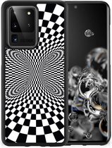 Smartphone Hoesje Geschikt voor Samsung Galaxy S20 Ultra Bumper Hoesje met Zwarte rand Illusie
