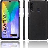 Huawei Y6p Hoesje met Kunstleer Zwart